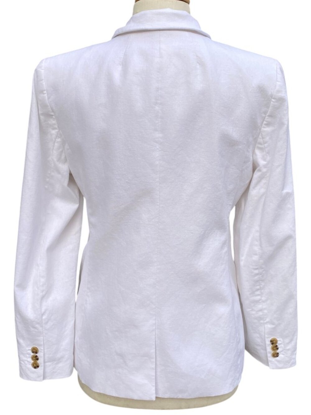 J Crew Factory Linen Cotton Schoolboy Blazer White One Button Coastal Capsule-10 - Picture 6 of 10